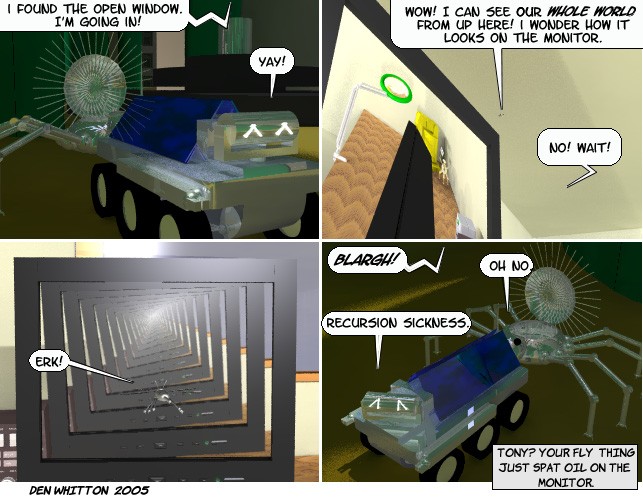 on graphic enabled browsers, the image /batty/bugs/comics/20050618.jpg would be displayed here